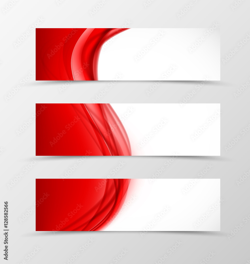 Fototapeta premium Set of header banner soft design