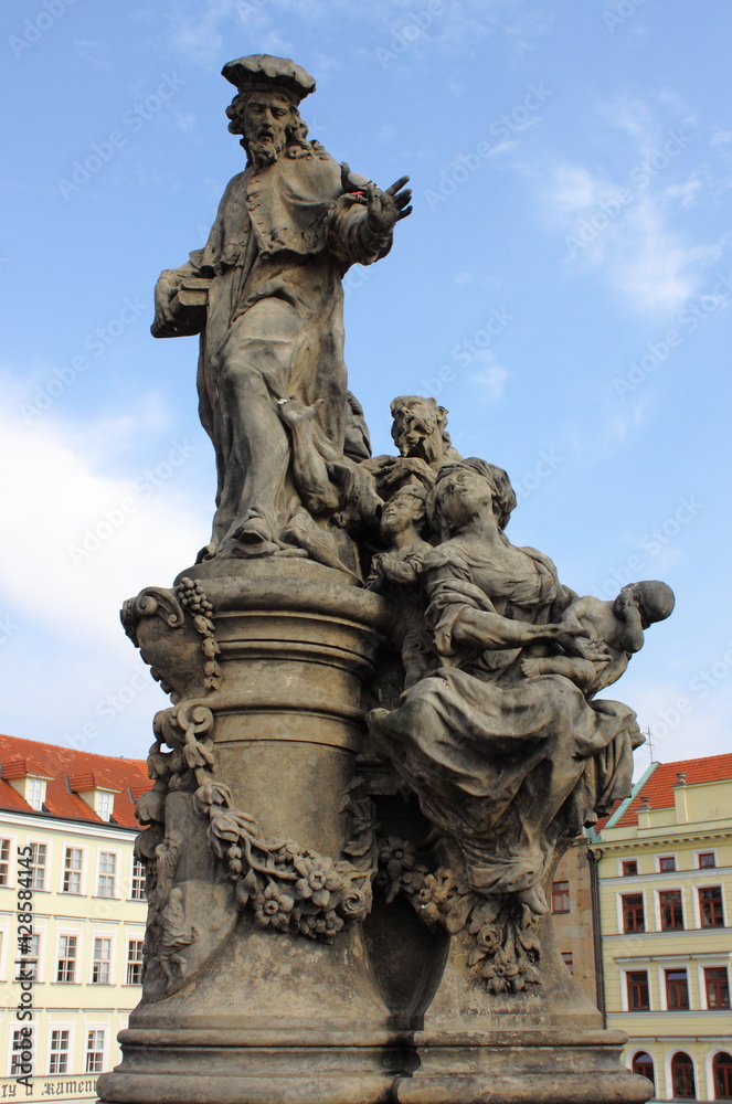Fototapeta premium Statue of St. Ivo in Prague, Czech Republic