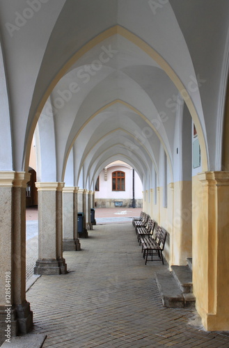 Colonnade in Telc  Czech Republic