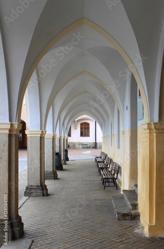 Colonnade in Telc, Czech Republic