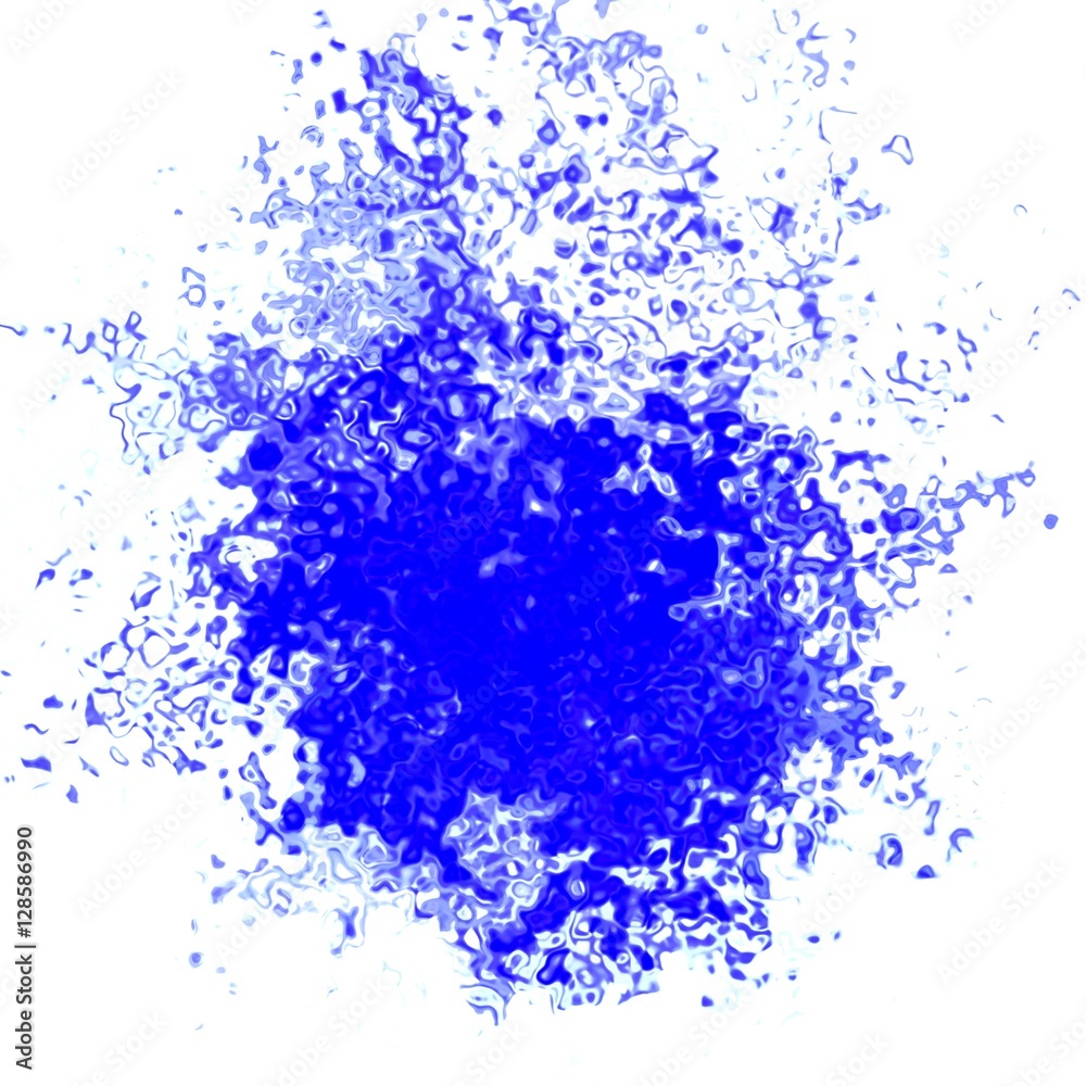 Blue graphic splatter streak spot blot stain