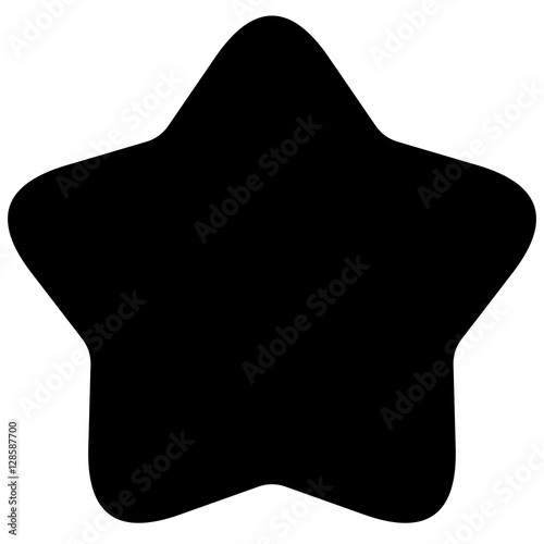 Minimalistic black rounded star icon