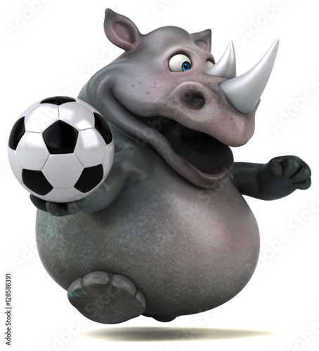 Fun rhinoceros - 3D Illustration