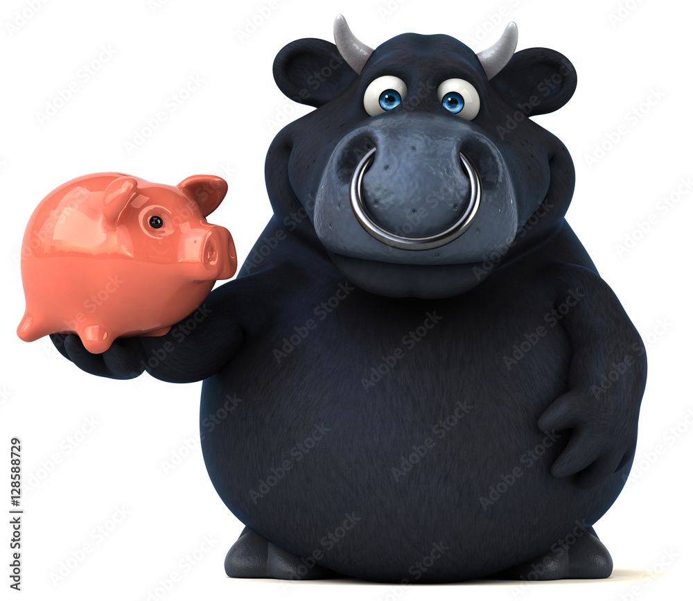 Black bull - 3D Illustration Black bull - 3D Illustration
