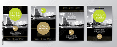 collection of poster flyer brochure cover layout design template