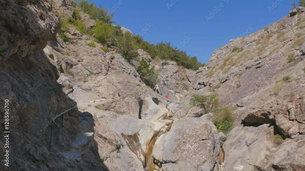 A brook runs through the mountains. Crimea. Zelenogorie. A brook runs through the mountains. Crimea. Zelenogorie.