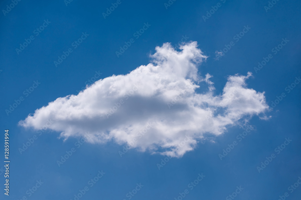 Single white cloud on blue sky Single white cloud on blue sky