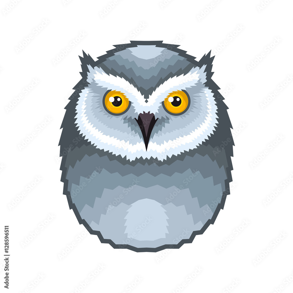 Fototapeta premium Owl Bird Icon on White Background. Vector