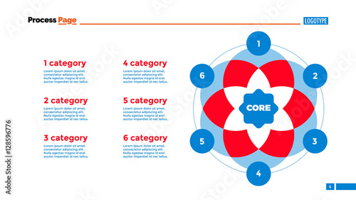 Six Petal Diagram Slide Template