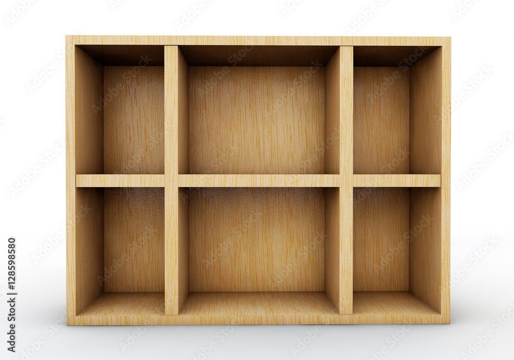 light hanging bookshelf isolated on white background 3d render light hanging bookshelf isolated on white background 3d render