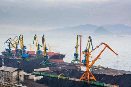 Coal terminal in the port.