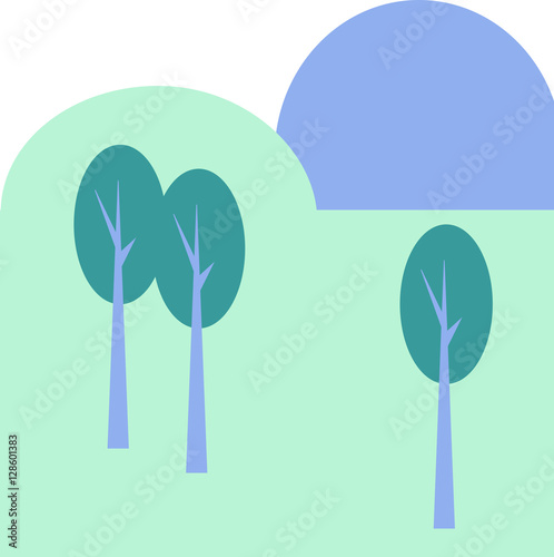 Landscape illustration.