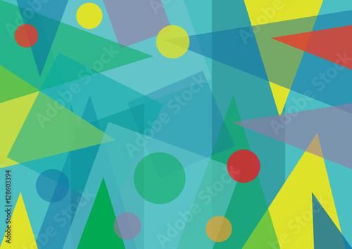 Abstract Transparent Geometric Shapes Background