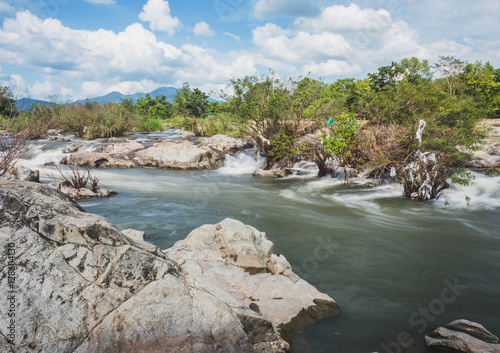 motion blur of Waterfall in Maewong national park at Nakhonsawan, Thailand. photo