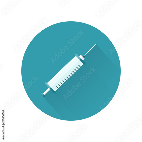 Syringe Vector Illustration in Flat Style Design