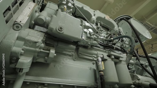 Emergency diesel generator of ship.