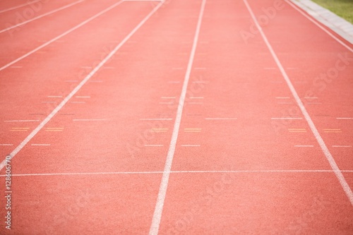 Close-up of running track