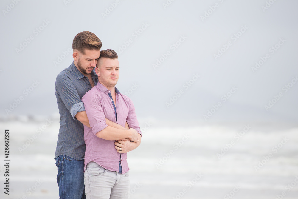 Close up image of a same sex or Gay male couple being loving and Close up image of a same sex or Gay male couple being loving and