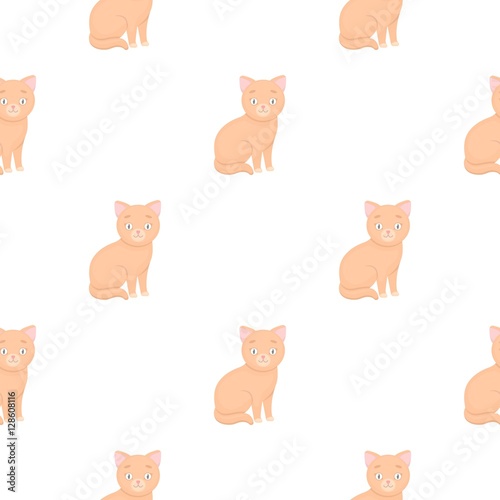 Pet lead icon in pattern style isolated on white background. Cat symbol stock vector illustration.