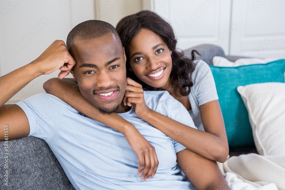 Young couple relaxing on the sofa Young couple relaxing on the sofa