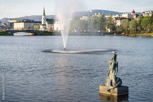 Reykjavik pond landscape photo