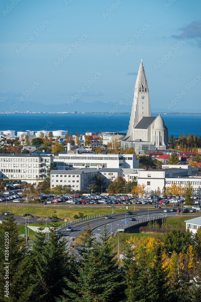 Fototapeta Reykjavik city panorama