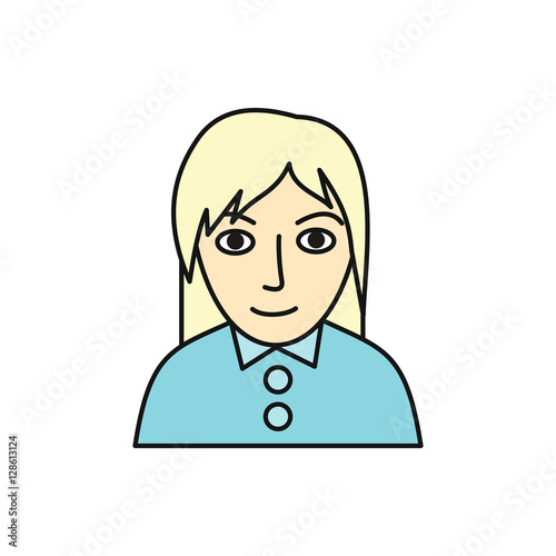 Woman Character Avatar Vector in Flat Design.