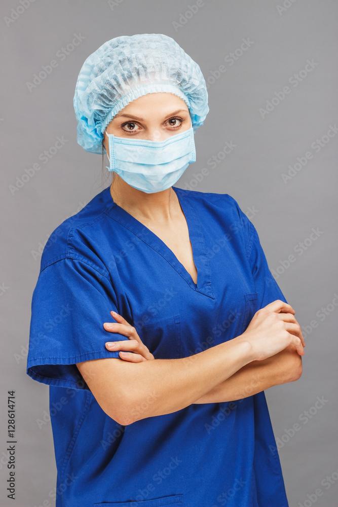 Woman doctor in the uniform with stethoscope Woman doctor in the uniform with stethoscope