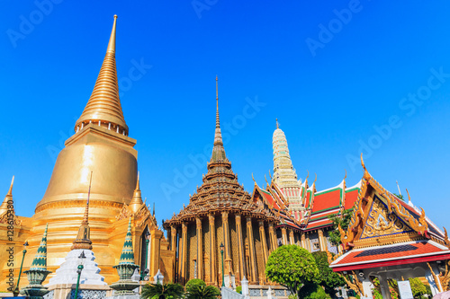 Thailand, Bangkok. Wat Phra Kaeo. Thailand's holiest temple.
