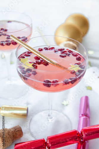 Rosa Cocktail zu Weihnachten