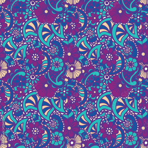 Paisley seamless colorful pattern © comotomo