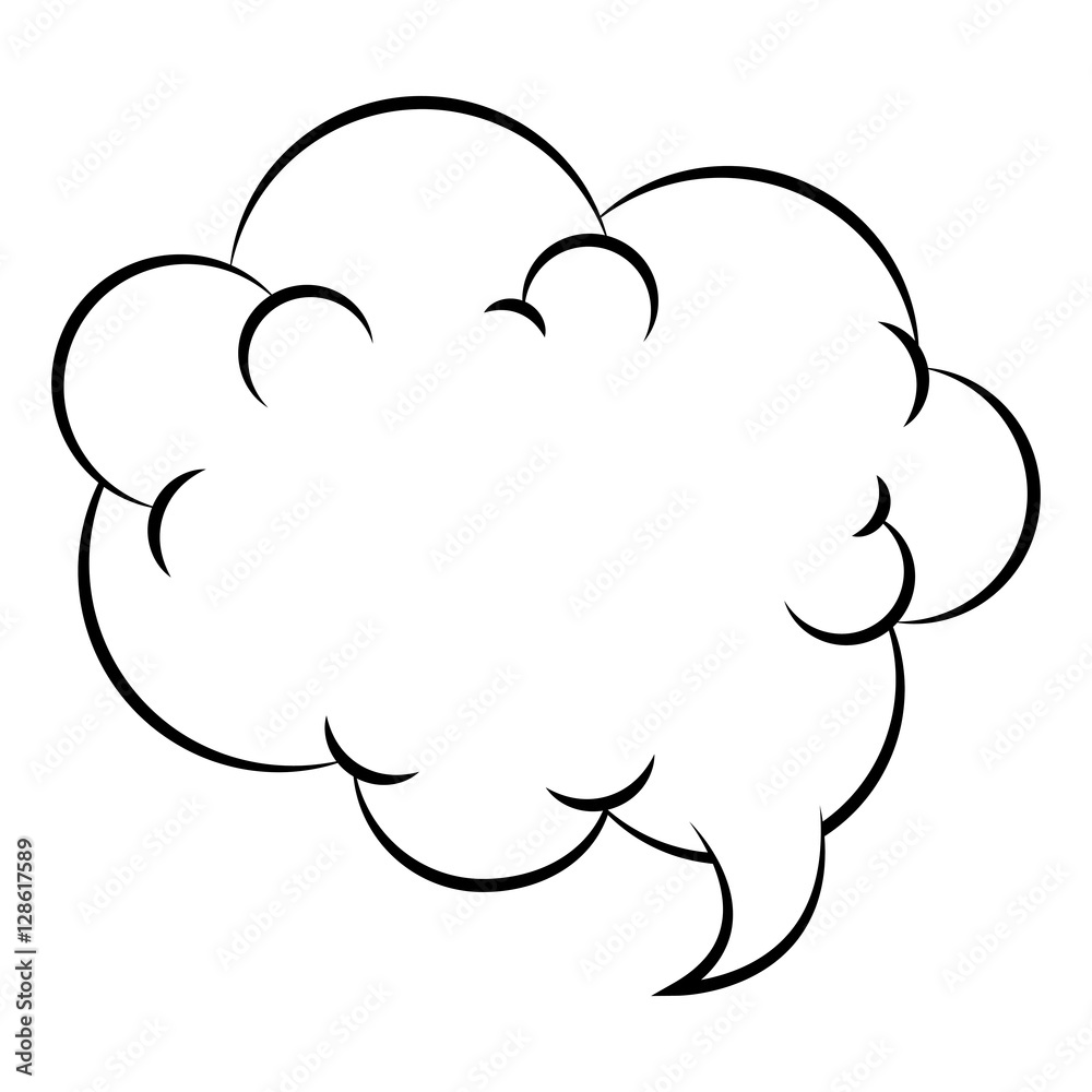 silhouette cloud callout with cumulus vector illustration silhouette cloud callout with cumulus vector illustration