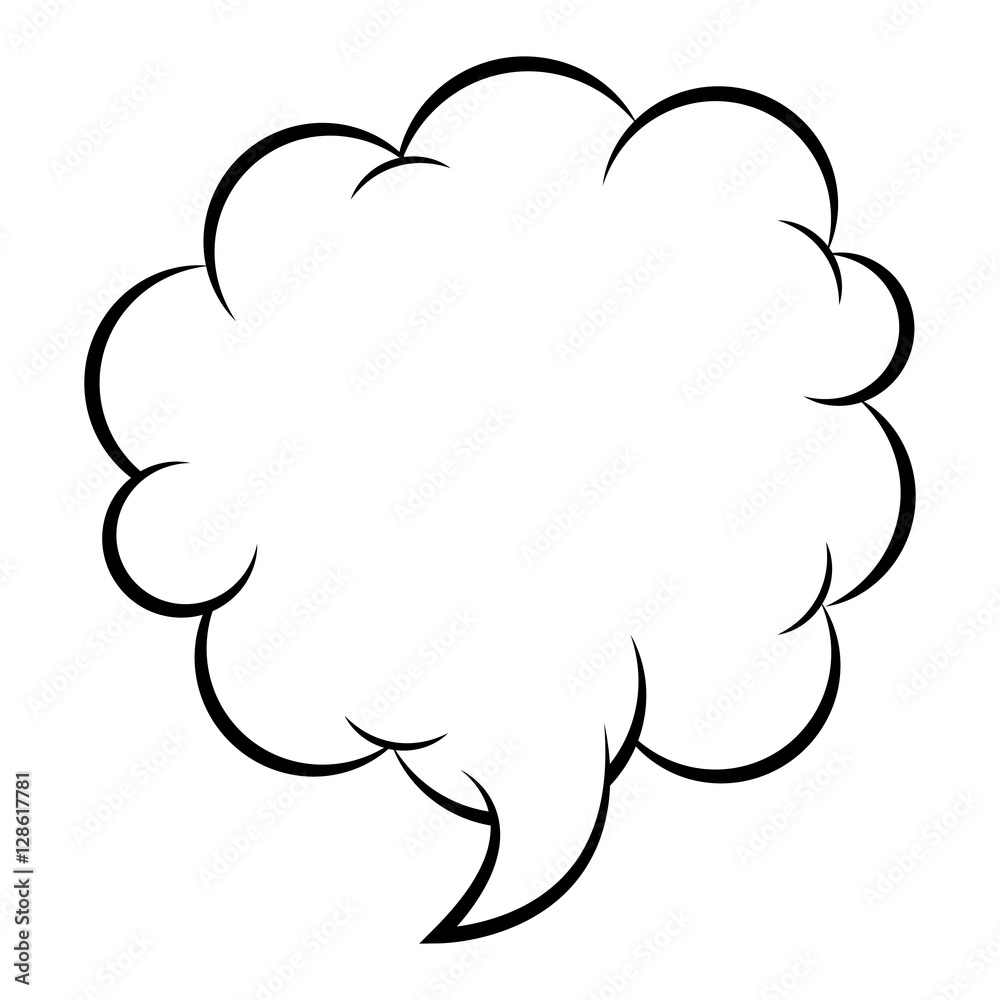 silhouette cloud callout with cumulus vector illustration silhouette cloud callout with cumulus vector illustration