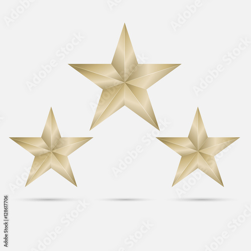 Gold star elegant on white background