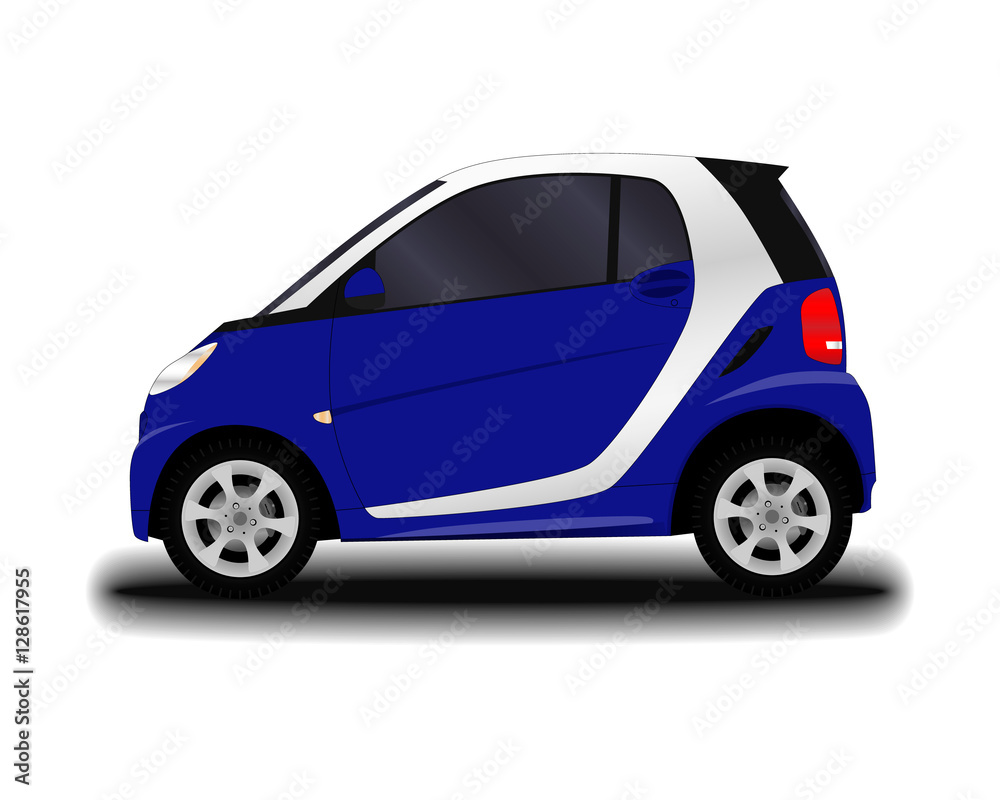 realistic car. small hatchback. set. realistic car. small hatchback. set.
