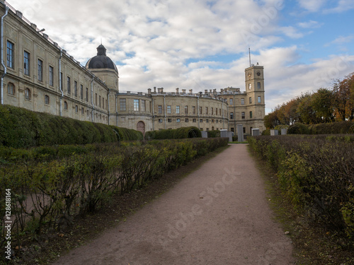 GATCHINA, RUSSIA - October 27: Great Gatchina Palace (was built in 1766-1781 by Antonio Rinaldi) in Gatchina town, Russia on October 27, 2015