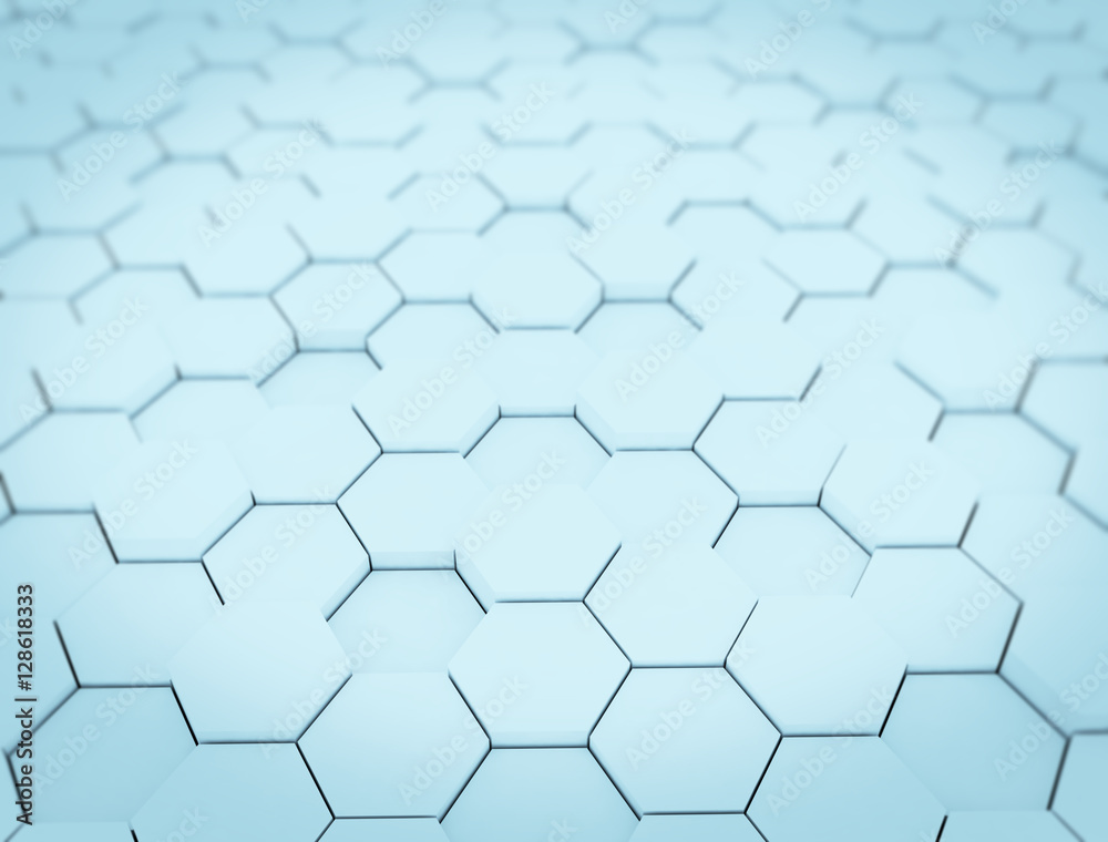 Abstract white background with hexagons Abstract white background with hexagons