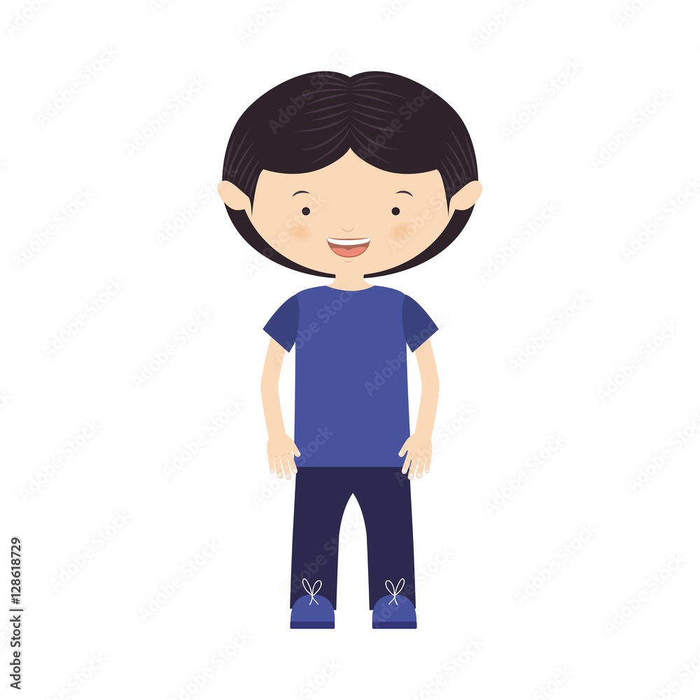 asian boy with informal suit vector illustration asian boy with informal suit vector illustration
