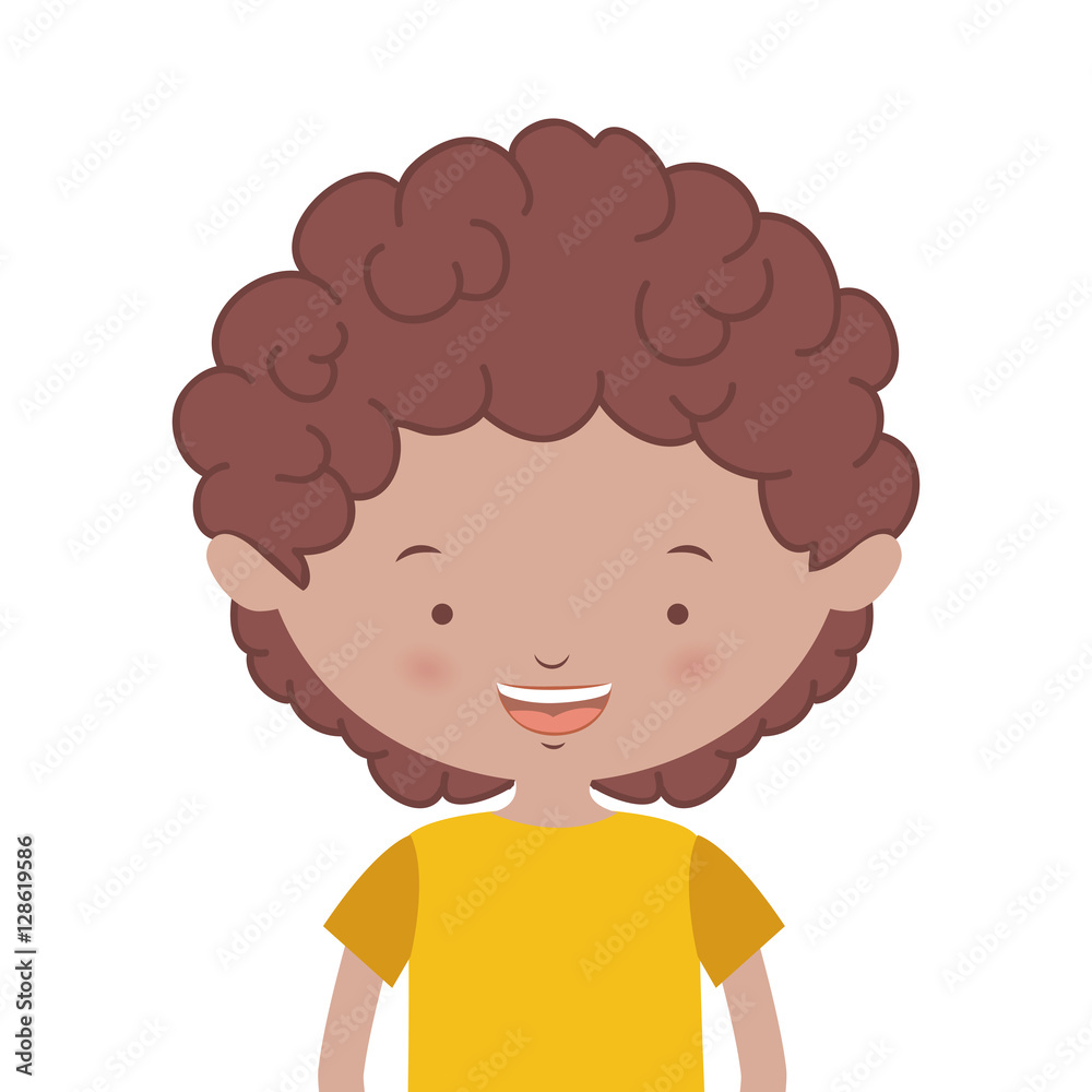 half body brunette boy with t-shirt vector illustration half body brunette boy with t-shirt vector illustration