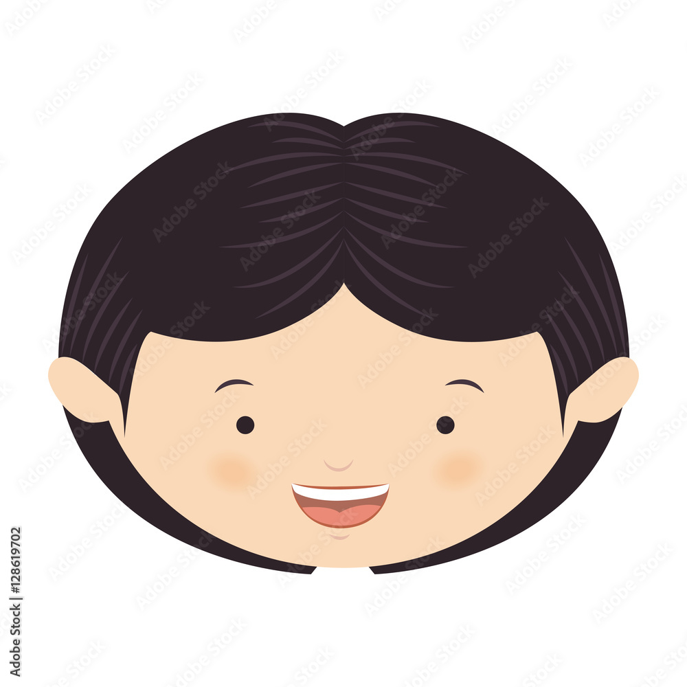 avatar front face asian boy vector illustration avatar front face asian boy vector illustration