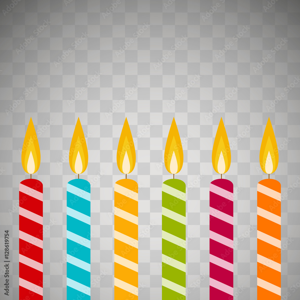 Set of color Birthday candles Set of color Birthday candles