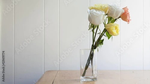 Stop motion animation of roses wilting