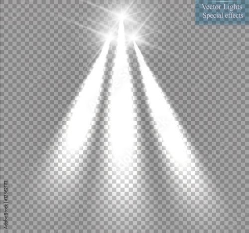 Vector Spotlights. Scene. Light Effects.
