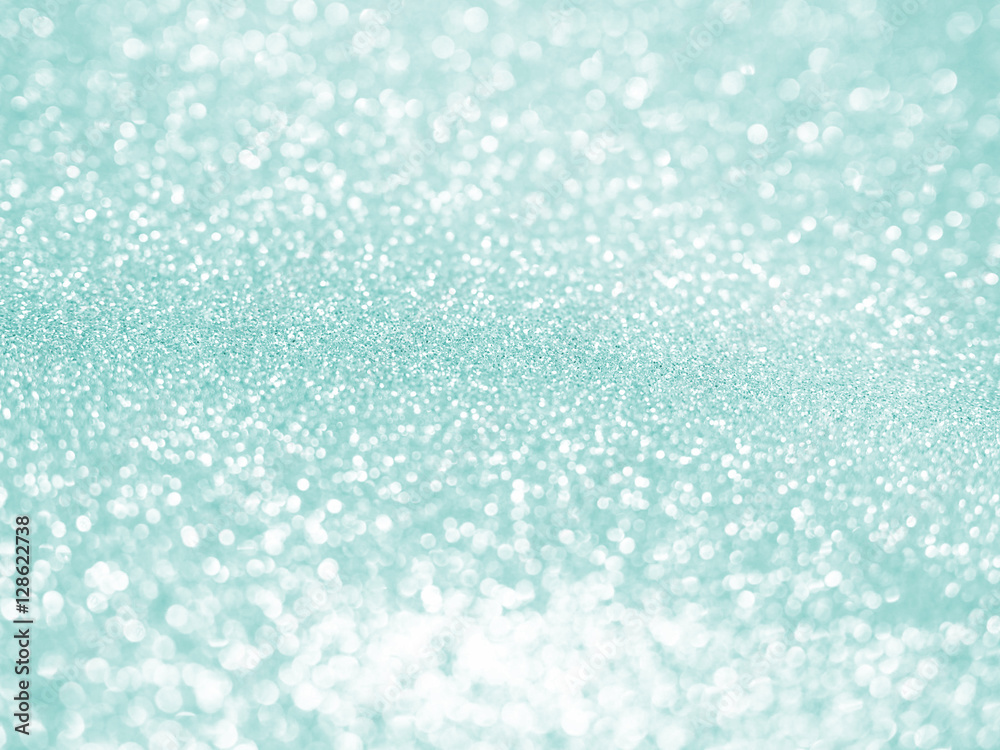 Obraz premium abstract blue Bokeh circles for Christmas background, glitter light Defocused and Blurred Bokeh