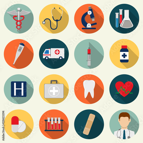 Medical icons set. Healthcare icons. Vector