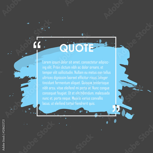 Quote text bubble. Commas, note, message and comment. Design element