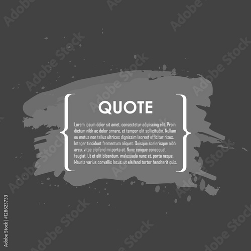 Quote text bubble. Commas, note, message and comment. Design element