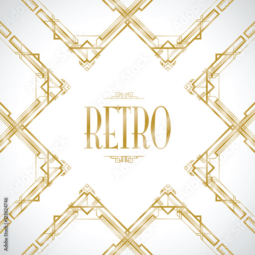 retro art deco invitation