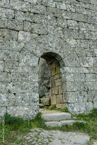 entry to the medieval castle of the town of Monsanto  Portugal