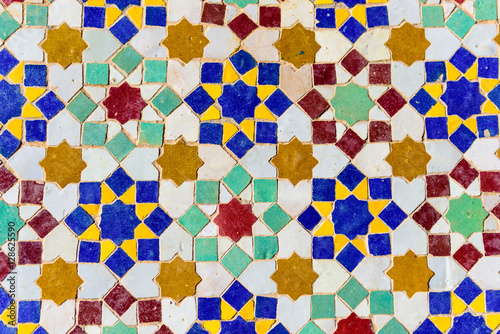 Ceramic tiles on a wall